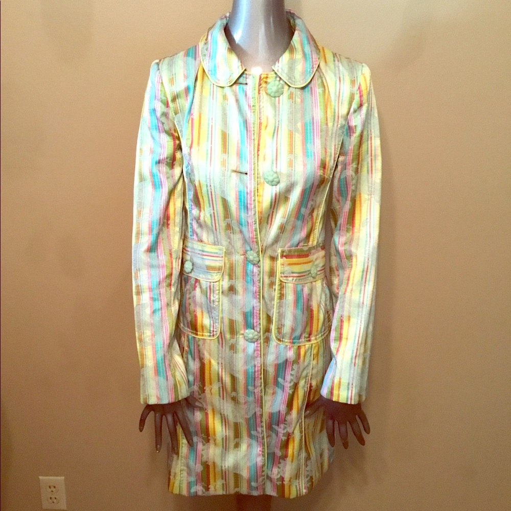 Cynthia Steffe paisley floral trench coat jacket